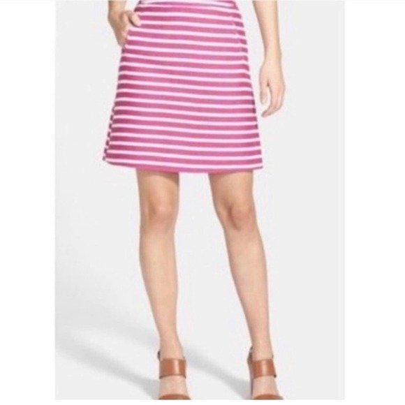 HALOGEN ~ Pink and White Striped Skirt ~ Size 6 - Picture 1 of 8